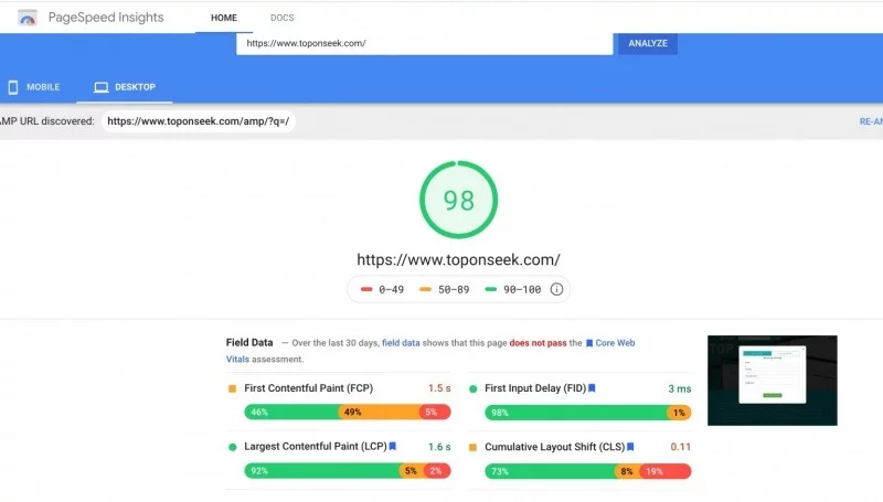 Tốc độ là yếu tố quan trọng của SEO.