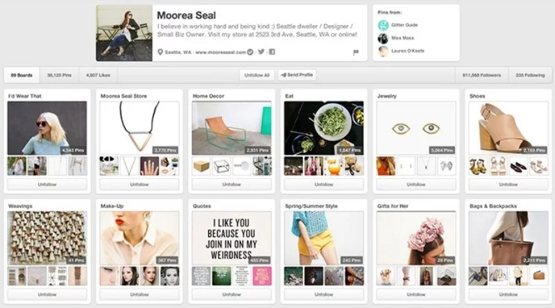Sản phẩm mà Moorea Seal đăng trên tài khoản Pinterest của mình.