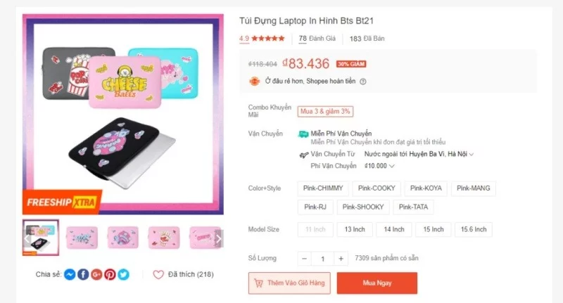 Ảnh sản phẩmcần có khi đăng hàng shopee.