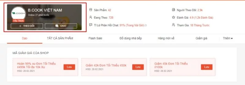 Kích thước ảnh bìa Shopee tiêu chuẩn.