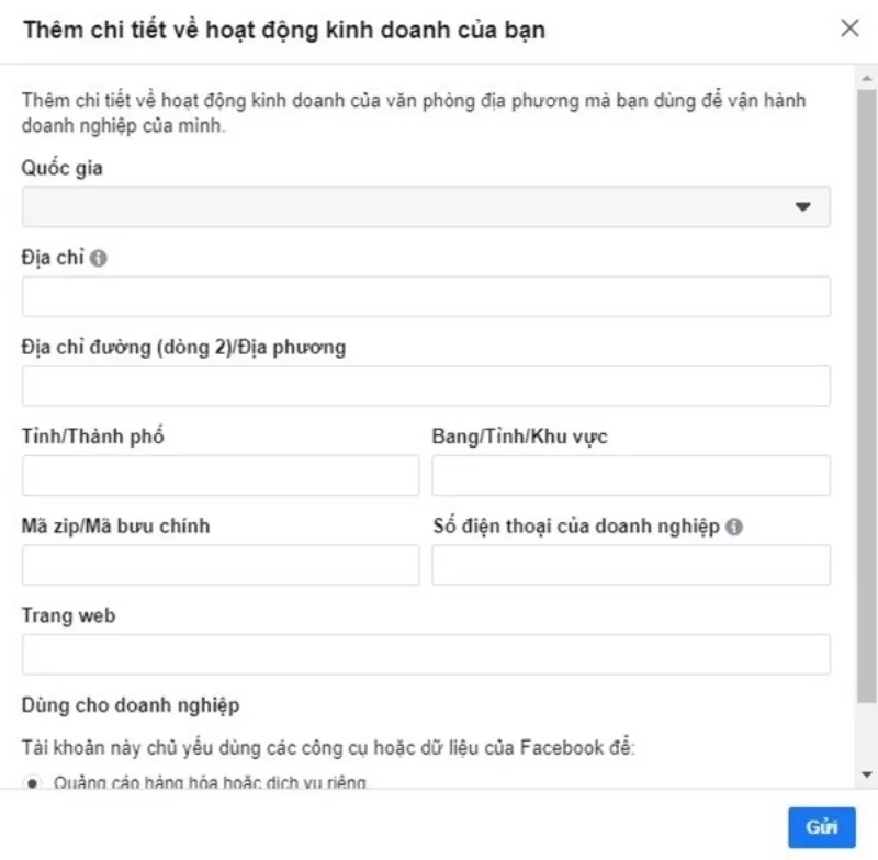 Bạn cần cung cấp đầy đủ thông tin về doanh nghiệp.